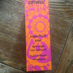 Brand new never opened Amika Superfruit Star Hair Oil - Vibrant Orange and Pink